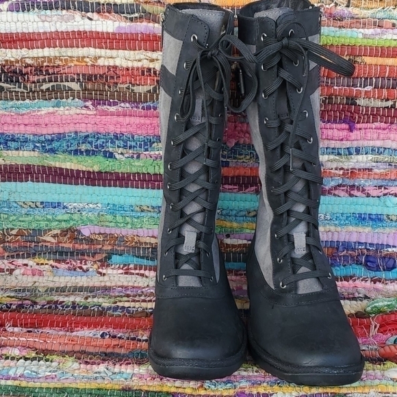 Womens Uggs Brystyl Tall Black/Gray Boot Sz 5 - Picture 6 of 11
